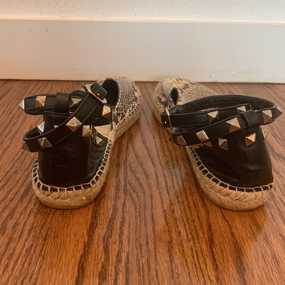 Ash Zania Snake Embossed Espadrille Sandals in Roccia, Sz 39 - Picture 6 of 13
